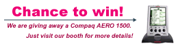 Chance to Win! We are giving away a Compaq Aero 1500 pda.